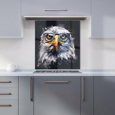 B&Q -  Eagle In Glasses Splashart Kitchen Splashback