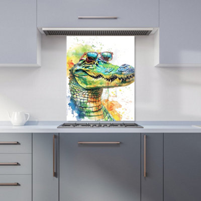 Warren Reed Designer Cool Crocodile Kitchen Splashback from B&Q