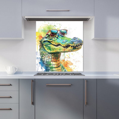 Warren Reed Designer Cool Crocodile Kitchen Splashback from B&Q