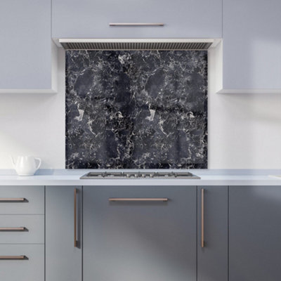 B&Q -  Black Quartz Effect Kitchen Splashback