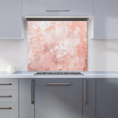 Warren Reed Designer Minimalistic Pink Grunge Effect Kitchen Splashback from B&Q