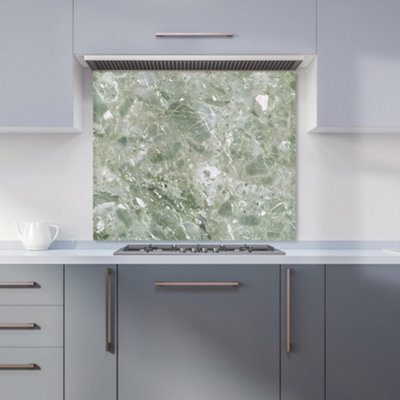 B&Q -  Pale Green Quartz Effect Kitchen Splashback