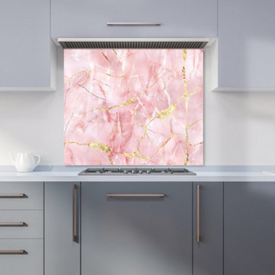 Warren Reed Designer Rose Marble Effect Kitchen Splashback from B&Q