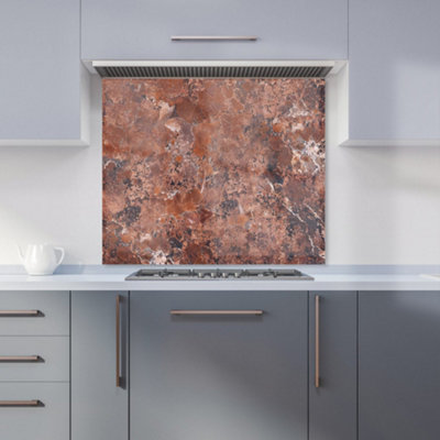 Warren Reed Designer Terracotta Quartz Effect Kitchen Splashback from B&Q