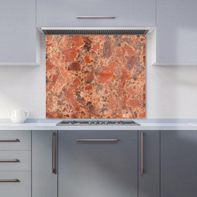 Warren Reed Designer Authentic Terracotta Quartz Effect Kitchen Splashback from B&Q