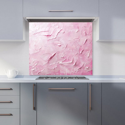 B&Q -  Baby Pink Textured Effect Kitchen Splashback