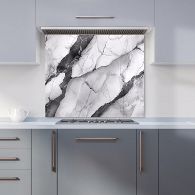 Warren Reed Designer Grey And White Marble Effect Kitchen Splashback from B&Q