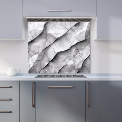 Warren Reed Designer Modern Grey Marble Effect Kitchen Splashback from B&Q