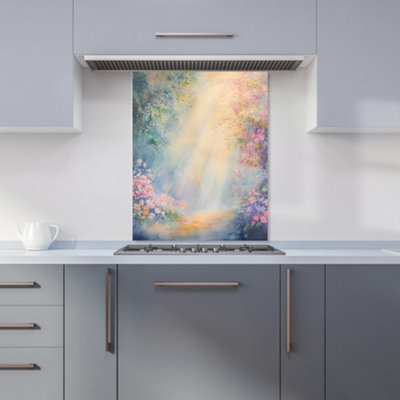 Designer Kitchen Splashbacks Ava Sterling: 00005 Premium Glass Kitchen Splashback W600mm X H750mm from B&Q