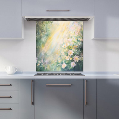Designer Kitchen Splashbacks Ava Sterling: 00008 Premium Glass Kitchen Splashback W700mm X H750mm from B&Q