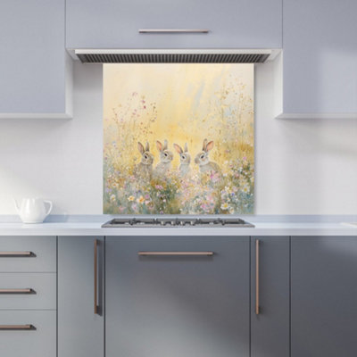 Designer Kitchen Splashbacks Ava Sterling: 00009 Premium Glass Kitchen Splashback W600mm X H600mm from B&Q