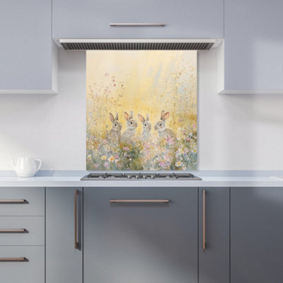 Designer Kitchen Splashbacks Ava Sterling: 00009 Premium Glass Kitchen Splashback W600mm X H650mm from B&Q