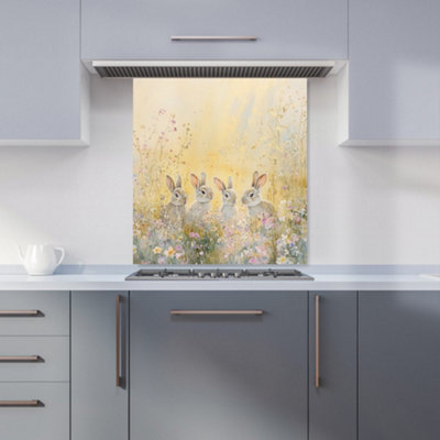Designer Kitchen Splashbacks Ava Sterling: 00009 Premium Glass Kitchen Splashback W700mm X H650mm from B&Q
