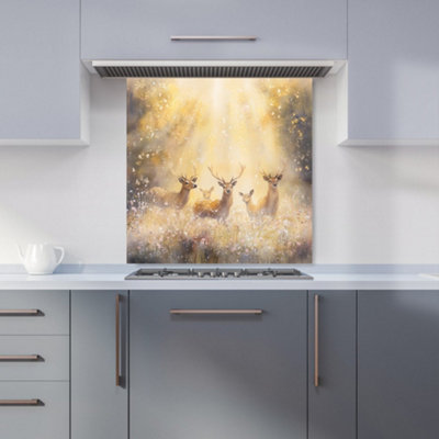 Designer Kitchen Splashbacks Ava Sterling: 00010 Premium Glass Kitchen Splashback W600mm X H600mm from B&Q