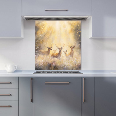 Designer Kitchen Splashbacks Ava Sterling: 00010 Premium Glass Kitchen Splashback W600mm X H650mm from B&Q