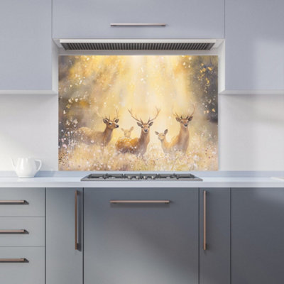 Designer Kitchen Splashbacks Ava Sterling: 00010 Premium Glass Kitchen Splashback W900mm X H650mm from B&Q