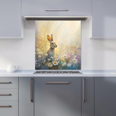Designer Kitchen Splashbacks Ava Sterling: 00011 Premium Glass Kitchen Splashback W700mm X H750mm from B&Q