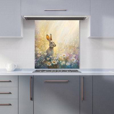 Designer Kitchen Splashbacks Ava Sterling: 00011 Premium Glass Kitchen Splashback W600mm X H650mm from B&Q