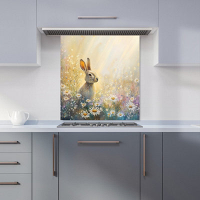 Designer Kitchen Splashbacks Ava Sterling: 00011 Premium Glass Kitchen Splashback W700mm X H650mm from B&Q