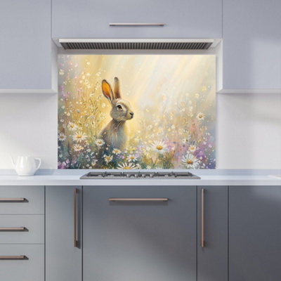 Designer Kitchen Splashbacks Ava Sterling: 00011 Premium Glass Kitchen Splashback W900mm X H650mm from B&Q