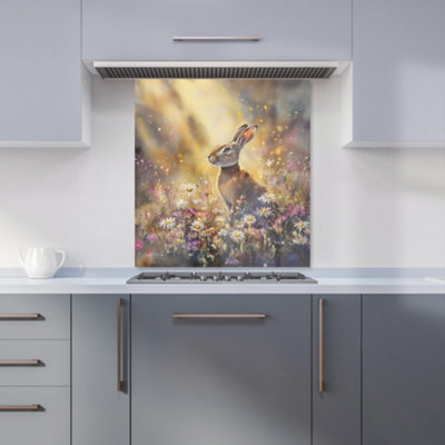 Designer Kitchen Splashbacks Ava Sterling: 00012 Premium Glass Kitchen Splashback W700mm X H750mm from B&Q