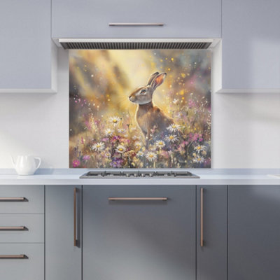 Designer Kitchen Splashbacks Ava Sterling: 00012 Premium Glass Kitchen Splashback W900mm X H750mm from B&Q