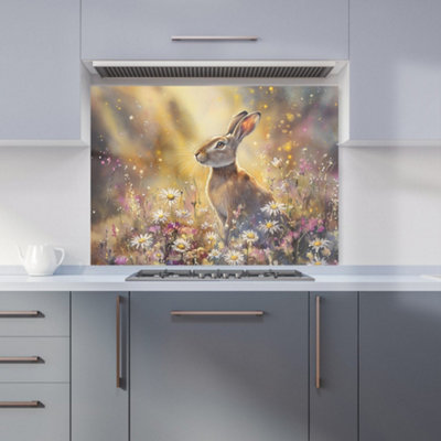 Designer Kitchen Splashbacks Ava Sterling: 00012 Premium Glass Kitchen Splashback W900mm X H650mm from B&Q