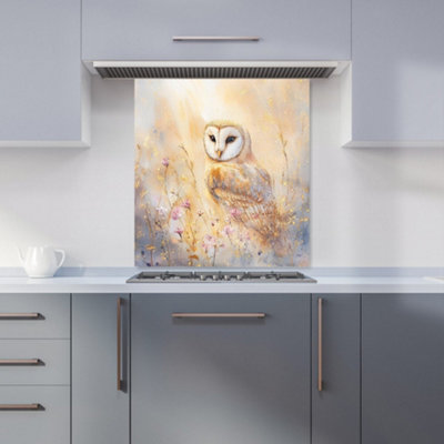 B&Q -  Ava Sterling: 00013 Premium Glass Kitchen Splashback W700mm X H750mm