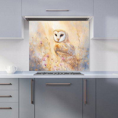 B&Q -  Ava Sterling: 00013 Premium Glass Kitchen Splashback W900mm X H750mm