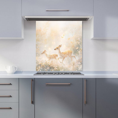 B&Q -  Ava Sterling: 00018 Premium Glass Kitchen Splashback W600mm X H650mm