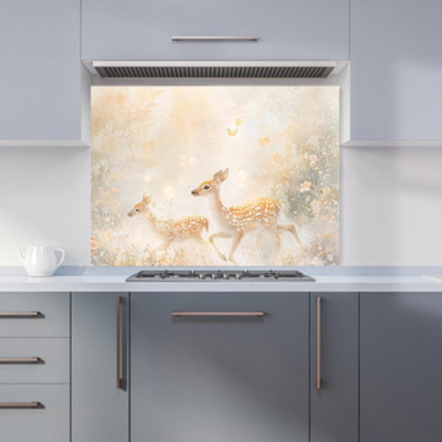 B&Q -  Ava Sterling: 00018 Premium Glass Kitchen Splashback W900mm X H650mm