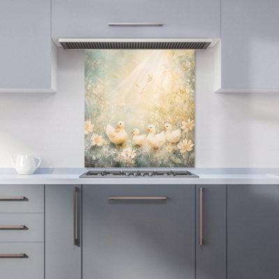 Designer Kitchen Splashbacks Ava Sterling: 00020 Premium Glass Kitchen Splashback W700mm X H750mm from B&Q