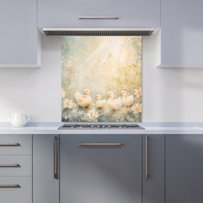 Designer Kitchen Splashbacks Ava Sterling: 00020 Premium Glass Kitchen Splashback W700mm X H650mm from B&Q