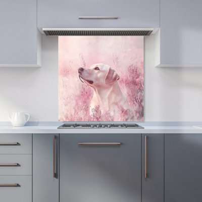 Designer Kitchen Splashbacks Ava Sterling: 00023 Premium Glass Kitchen Splashback W600mm X H600mm from B&Q