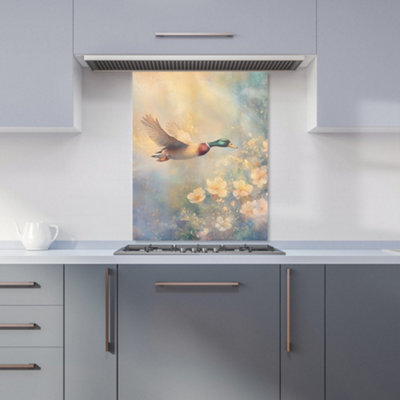 B&Q -  Ava Sterling: 00025 Premium Glass Kitchen Splashback W600mm X H750mm