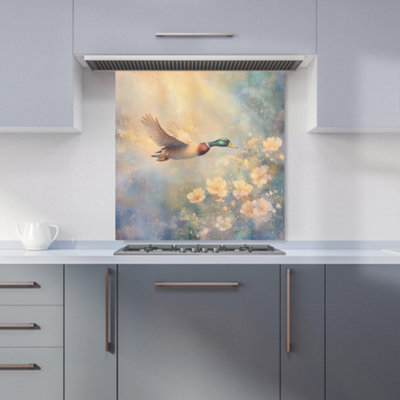 Designer Kitchen Splashbacks Ava Sterling: 00025 Premium Glass Kitchen Splashback W600mm X H600mm from B&Q