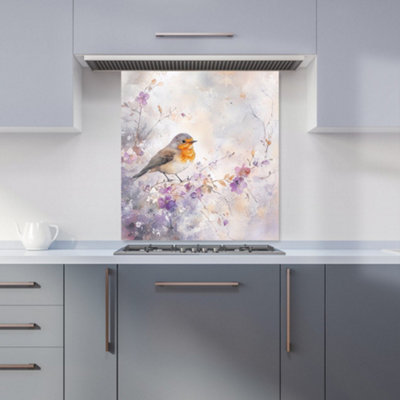 Designer Kitchen Splashbacks Ava Sterling: 00027 Premium Glass Kitchen Splashback W700mm X H750mm from B&Q