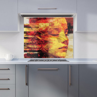 Designer Kitchen Splashbacks Calista Vale: 00003 Premium Glass Kitchen Splashback W900mm X H750mm from B&Q