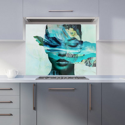 Designer Kitchen Splashbacks Calista Vale: 00005 Premium Glass Kitchen Splashback W900mm X H650mm from B&Q