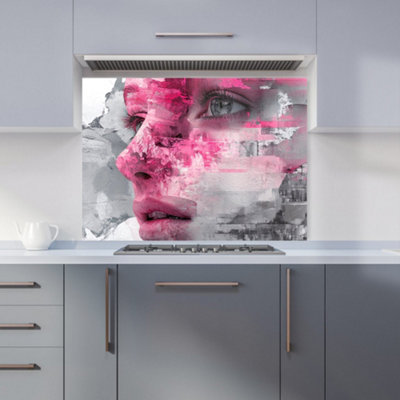 Designer Kitchen Splashbacks Calista Vale: 00020 Premium Glass Kitchen Splashback W900mm X H650mm from B&Q