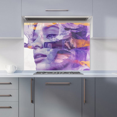 Designer Kitchen Splashbacks Calista Vale: 00022 Premium Glass Kitchen Splashback W900mm X H650mm from B&Q