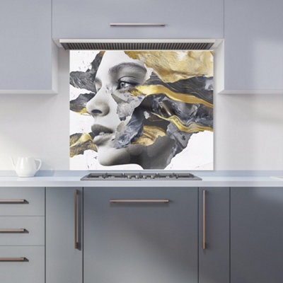 Designer Kitchen Splashbacks Calista Vale: 00026 Premium Glass Kitchen Splashback W900mm X H750mm from B&Q