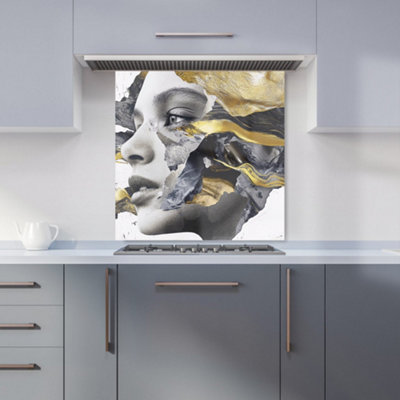 Designer Kitchen Splashbacks Calista Vale: 00026 Premium Glass Kitchen Splashback W600mm X H600mm from B&Q