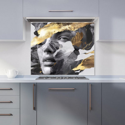 Designer Kitchen Splashbacks Calista Vale: 00027 Premium Glass Kitchen Splashback W900mm X H750mm from B&Q