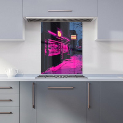 Designer Kitchen Splashbacks Dante Mercer: 00002 Premium Glass Kitchen Splashback W600mm X H750mm from B&Q