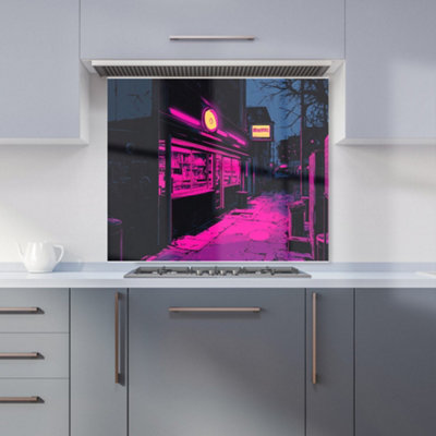 Designer Kitchen Splashbacks Dante Mercer: 00002 Premium Glass Kitchen Splashback W900mm X H750mm from B&Q