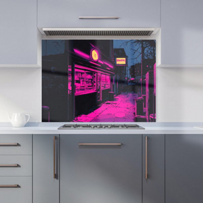 Designer Kitchen Splashbacks Dante Mercer: 00002 Premium Glass Kitchen Splashback W900mm X H650mm from B&Q