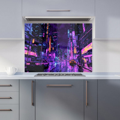 Designer Kitchen Splashbacks Dante Mercer: 00006 Premium Glass Kitchen Splashback W900mm X H650mm from B&Q