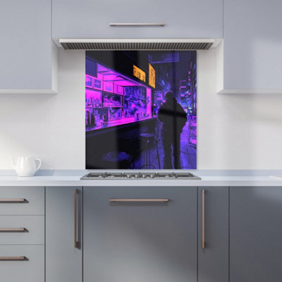 Designer Kitchen Splashbacks Dante Mercer: 00008 Premium Glass Kitchen Splashback W700mm X H750mm from B&Q