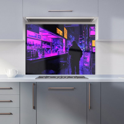Designer Kitchen Splashbacks Dante Mercer: 00008 Premium Glass Kitchen Splashback W900mm X H650mm from B&Q